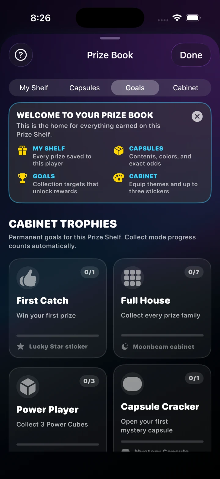 Starlight Crane Prize Book goals